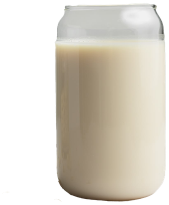 Susu kedelai dalam botol kaca